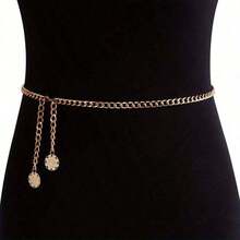 1pc Metal Geometric Chain Waist Belt, Minimalist And Practical Multi-Function' Summer School Fall, Autumn, Winter, Gold Waist Belt, Jewelry Women, Waist Belt For Women,  Summer, Western Jewelry, Mother'S Day - Kiểu 1 - Xem 5