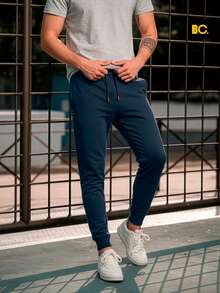 BIG CITY Jogger Deportivo De Moda Pants Para Hombre Slim Fit Strech - Azul Marino - Ver 1