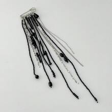 Fashionable Exaggerated Beaded Tassel Chain Brooch, Anti-Slip Suit Lapel Pin Decoration - Beaded Brooch - View 4