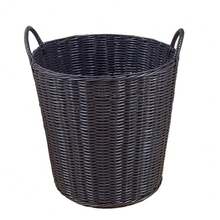 Cesta de lavandería plegable portátil, cesta de almacenamiento de juguetes estilo ratán tejido, cestas de mimbre - 4 - Ver 10