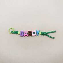 [Custom] 1pc Handmade Woven Keychain, Colorful Acrylic Letter Beads, Handmade Woven Knot, Customizable Letters, Minimalist Style, Back To School/Birthday Gift - Letter Keychain - View 46