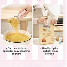 Authentic Rice Scoop With Clip And Measuring Cup - Multifunctional Kitchen Rice And Grain Measuring Spoon - Transparent - View 2