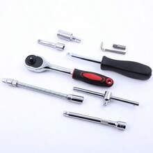 46pcs Full Automatic Repair Tool Kit, Including 72-Tooth Ratchet Wrench, Screwdrivers, Made Of Chrome Vanadium Steel, No Assembly Required - 121/37/54/46 - View 5