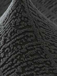1 pieza Funda de silla de oficina de jacquard reforzada, funda extraíble y lavable para silla giratoria con cremallera que cubre por completo - Gris Oscuro - Ver 3