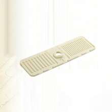 Protège-éclaboussures en silicone pour évier, design incliné pour l'écoulement de l'eau, grand tapis de base antidérapant pour robinet, plateau d'égouttage facile à nettoyer, convient pour l'évier de cuisine, le meuble de salle de bain, la buanderie, le camping-car, accessoire pratique pour la maison et la décoration de salle de bain - Multicolore - Voir 10