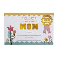 World's Greatest Mom Certificates con lámina dorada - 12 piezas - como en la foto - Ver 4