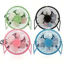 4-Inch Silent USB Mini Fan, 360-Degree Rotating Desk Fan, Summer Cooling, Portable, Notebook - 藍色 - 查看 5