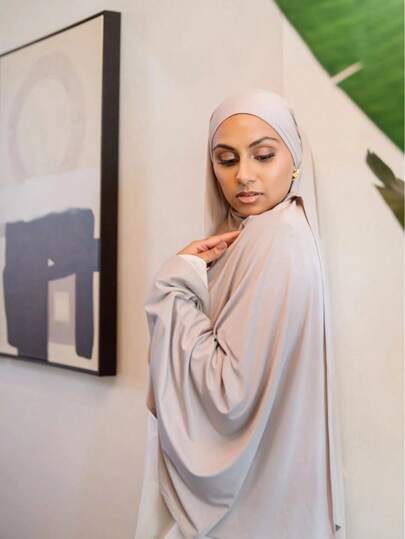 1 chiếc khăn trùm đầu Hijab cao cấp mềm mại và thoải mái, cỡ lớn dành cho nữ, hàng mới về, màu trơn, mềm mại, kiểu dáng thường ngày.