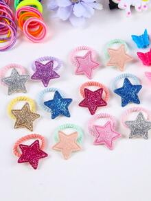497 chiếc dây buộc tóc nhiều màu sắc hình nơ và ngôi sao cho bé gái, dây chun buộc tóc, kẹp tóc dễ thương, kẹp tóc mái, đa năng sử dụng hàng ngày. - Nhiều màu - Xem 7