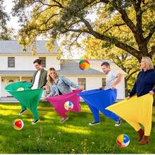Grandma Pants Backyard Games With Bouncy Balls: Fun Inflatable Outdoor Party Games, Interactive Team Games For Adults And Children, Suitable For Backyard Lawns, Beaches, Carnivals, Family Gatherings, And Team Building Activities. - Blue (with 6 Balls + 1 Air Pump) - View 3