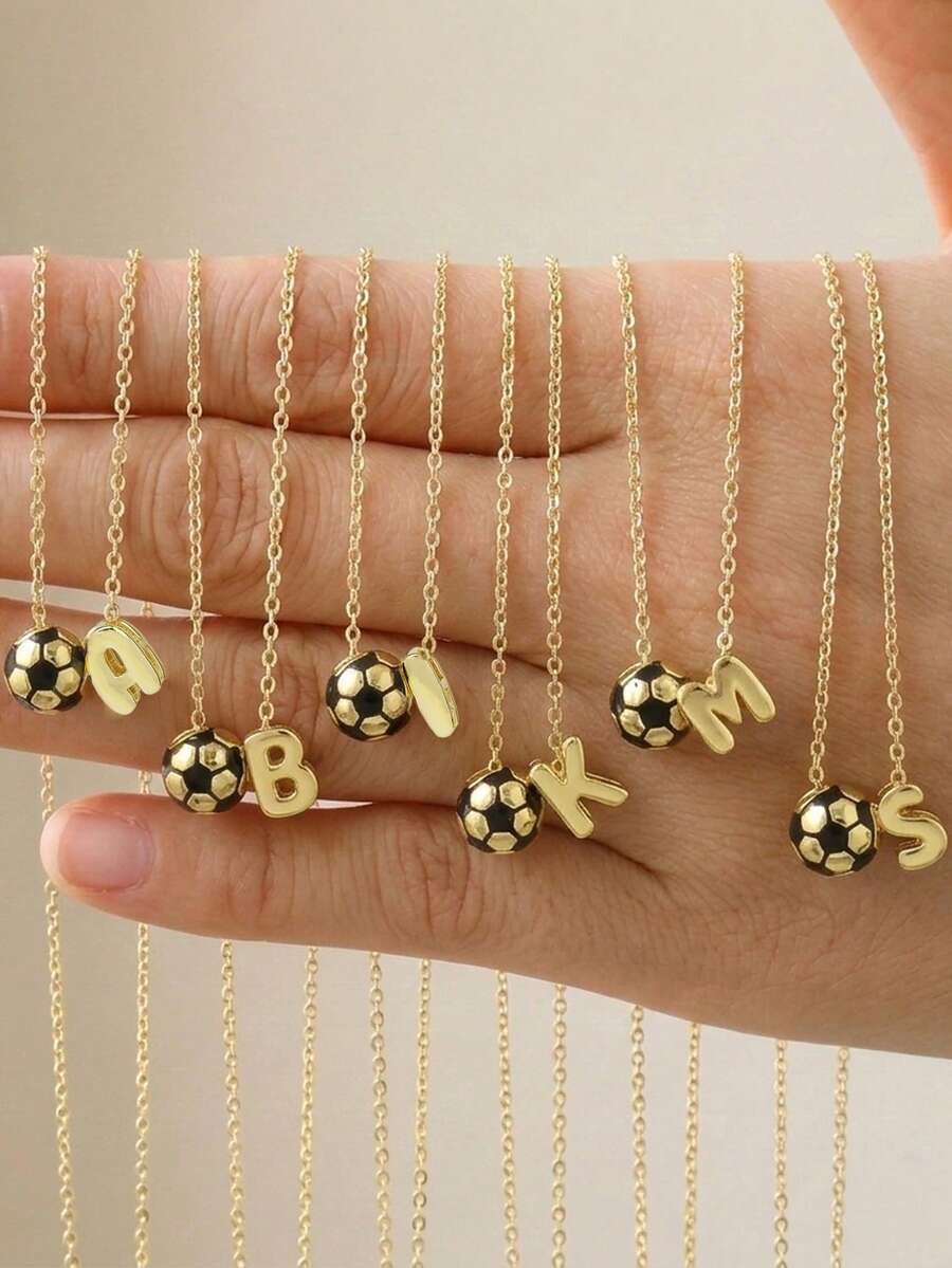 Dây chuyền mặt chữ số 26 phong cách thể thao, in hình trái tim, thích hợp đeo cổ áo. - Nhiều màu - Xem 1