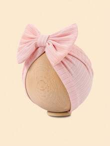 Suitable For Newborn Girls And Boys. Features A Bow Decoration And Is Suitable For Babies Aged 1-12 Months To Wear With Outfits. Made With A Knitted, Hand-Sewn Technique, The Fabric Is Elastic. This Headband Cap Is A Beautiful Headwe - Multicolor - View 6