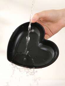 8pcs Black Heart-Shaped Plastic Plates - Multipurpose For Nuts, Snacks, Fruits, Desserts, Cakes, Chips - Kitchen Supplies, Suitable For Home, Party, Wedding, Birthday, Holiday - Multicolor - View 10