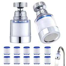 2 Pcs Faucet Filter With 10 Cartridges, 360° Swivel Anti-Splash Tap Water Purifier Kit, Multi-Layer Dechlorination Water Filter System, Removable Transparent Sink Aerator For Kitchen Bathroom, Universal Fit - View 3