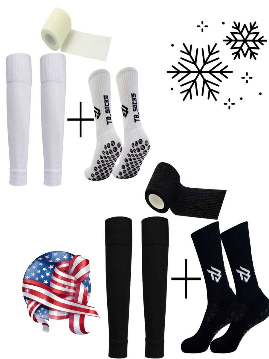 3PCS/Set Professional Grade Non Slip Socks For Men And Women Ideal For Soccer Cycling Running Moisture Wicking And Comfortable - Multicolor - View 1