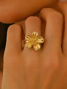 1 chiếc vòng cổ hoa sứ điều chỉnh được, thích hợp cho mùa xuân/hè, phù hợp để đeo hàng ngày, làm quà tặng, dự tiệc, đi nghỉ mát. - Vàng - Xem 1