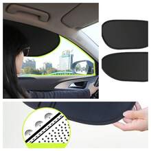 2 piezas Parasol para ventana lateral del coche, aislamiento del calor del verano y reducción del deslumbramiento, diseño antiestático que no bloquea la visión y conduce de manera fresca - 2 parasoles curvos para ventanas laterales - Ver 11