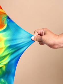 BIUBIU 女士加大码无袖紧身长款连衣裙，扎染针织露背吊带礼服，长款修身细肩带开衩连衣裙，适合各种场合 - 桔橙色 - 查看 7