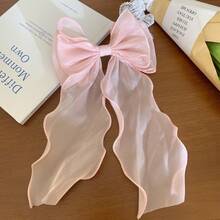 1/2pcs Organza Bow Hair Clips, Sweet Hair Accessories, Solid Color Bow Hair Clips, Suitable For Women, Girls And Students,Summer,Holiday,Travel - Multicolor - View 11