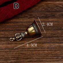 4pcs Vintage Brass Small Bells, Handheld Buddhist 5-Claw Exorcism Bell Keychain Pendant Accessories, Unisex, Percussion Instrument, Bag Charm, Musical Instrument Parts, Music Gift, Durable Handicraft, Multipurpose, Suitable For Musicians, Bands, Performances, Women's Accessories, Men's Accessories, Percussion Instrument Parts, Birthday Gifts, Women's Gifts, Men's Gifts, New Year Gifts - Multicolor - View 6