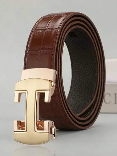 新款男士真皮腰带，商务自动扣，时尚休闲百搭高端腰带