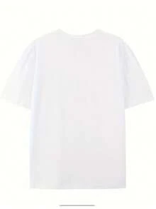 Plus Size Women Comfortable Printed Tees Soft Fabric Stylish Pattern Loose Fit All Match Tops - White - View 2