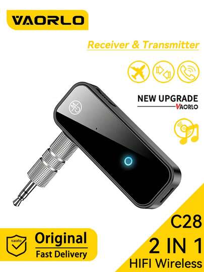 2-In-1 Bluetooth 5.3 Wireless Adapter, 3.5mm AUX Interface, HiFi Stereo Multifunctional Audio Receiver/Transmitter, Suitable For Car, TV, Computer, Speaker, Headphone, Supports Hands-Free Calling