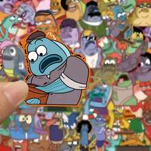 SpongeBob SquarePants 50pcs SquarePants Assorted Cute Character Stickers, Including SquarePants, Squidward, Sandy, Plankton, Mr. Krabs, Suitable For Crafts, Gift Wrapping, Phones, Cups, Luggage, Notebooks, Decorations, Birthday Themes And DIY Projects - A - View 6