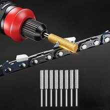 8件套金刚石链锯磨刀器套装，钛涂层刚玉磨头，适用于链锯、人造玉、玻璃、金属等材质的旋转工具磨削 - 非充电式 - 鑽頭 - 查看 2