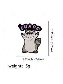 Cute Raccoon Enamel Pin Lapel Pins Badges On Backpack Women's Brooch Clothes Gift Jewelry Fashion Accessories Dress Accessories Pin For Clothes Bag Charm School Office Accessories Shirts Jacket Christmas Halloween Clothes Pin Funny Teacher Gifts - NR10608 - Xem 6