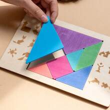 Trò chơi xếp hình Tangram bằng gỗ - Rèn luyện khả năng giải quyết vấn đề, nâng cao hiểu biết về toán học và hình học, đồ chơi giáo dục hoàn hảo cho trẻ em, món quà lý tưởng cho Halloween, Giáng sinh và Lễ Tạ ơn. - màu sắc - Xem 9