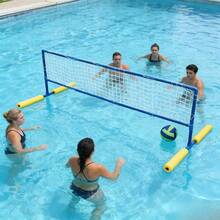 Floating Water Volleyball Game Set, Pool Volleyball Set For Swimming Pool, Beach & Backyard Water Fun, Easy Setup - Default - View 1