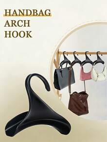 重型手提包挂架壁挂式收纳架，适用于手提包、腰带、围巾、帽子等，塑料衣橱挂钩，收纳展示架，完美适用于卧室、衣橱、玄关等家居装饰，多功能收纳架，节省空间，时尚配饰收纳架 - 彩色 - 查看 5