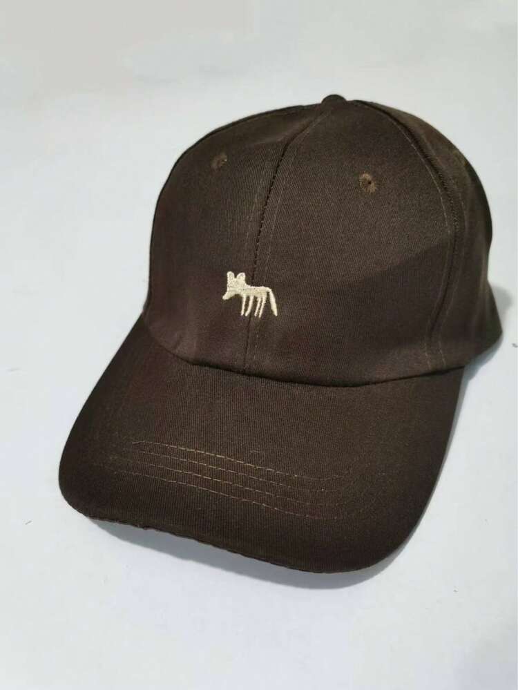 Gorra de béisbol con bordado de zorro estilo coreano, gorra de béisbol de ala ancha y favorecedora, sombrero de sol de verano para viajes, versátil, playa, vacaciones - Multicolor - Añade 11