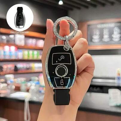 Bao bảo vệ chìa khóa điều khiển từ xa bằng TPU, phù hợp với các dòng xe CLS, CLA, GL, R, SLK, AMG, A, B, C, S-Class.