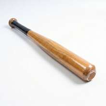 Bate de Béisbol de Madera Natural, 21 Pulgadas, Ligero para Entrenamiento y Defensa Personal, Mango Antideslizante - Color de la madera - Ver 5