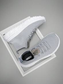 Men's High-Top Retro British Style Hiking Casual Shoes - 4-Season Outdoor/Urban Sports Shoes, Wide-Fit Big Head Shoes, Round Toe Geometric Anti-Slip Design - Suitable For Hiking, Business And Daily Wear - Grey - View 6