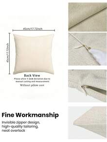 4Pcs Boho Style Decorative Throw Pillow Covers Set In White And Grey - High-End Linen Cushion Cases For Sofa, Bed, Car, And Home Decor - No Insert Included - Bohemia - View 6