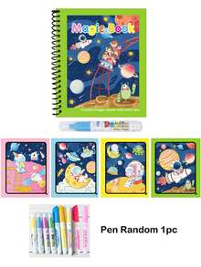 This Magical Watercolor Painting Book Can Be Colored Repeatedly. It Is A Portable Educational Doodle Toy. - Blue - View 8