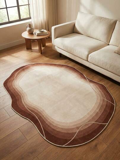 1pc Faux Wool Area Rug, Soft Vintage Carpet For Living Room, Bedroom, Dining Room, Office Entrance, Home Decor