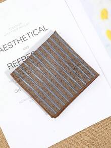 1pc Men's Fashionable Elegant Striped Pattern Handkerchief, Pocket Square Suitable For Business, Banquet, Party, Gathering - Multicolor - View 2