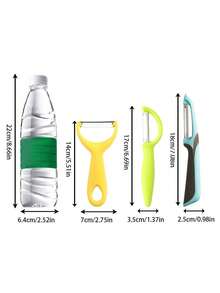 1pc/3pcs Vegetable Peeler, Stainless Steel Vegetable & Fruit Peeler, Multifunctional Peeler & Slicer, Stainless Steel Vegetable Peeler, Potato Peeler, Vegetable Peeler, Apple Peeler, Cucumber Peeler, I-Shaped & Y-Shaped Peeler Stainless Steel Blade, Kitchen Tool, Suitable For Potatoes, Apples, Carrots, Zucchini, Cucumbers, Suitable For Daily Use, Suitable For Home, Kitchen, Restaurant, Bakery, Cake Shop, Party, Birthday, Picnic, Etc., Can Be Given As A Gift To Grandparents, Parents, Family, Friends, Neighbors, Cooking Enthusiasts, Birthday, Party, Mother's Day, Thanksgiving, Halloween, Christmas And New Year. - Multicolor - View 2