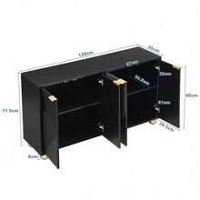 Buffets & Sideboards - Black + MDF - View 6