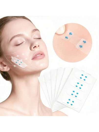 20/80/120pcs Face Lifting Tapes, Suitable For Eyes, Double Chin And Neck, Instantly Tightens Skin, Waterproof Transparent Face Shaping Stickers, Face Lifting And Skincare Tool, Invisible Face Lifting And Tightening Tape, New Invisible Face Lifting Tape, Invisible Lifting Tape, V-Line Face Slimming Sticker, Face Slimming Sticker