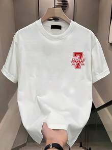 Sommeroberteile für Damen. Herren-T-Shirt mit "7 Fashion Hoof"-Grafik – 100 % Baumwolle, lockere Passform, Rundhalsausschnitt, kurze Ärmel, lässige Streetwear für Cityboys, für alle Jahreszeiten, atmungsaktiv und saugfähig, Freizeit-T-Shirt.| T-Shirt mit kräftiger Grafik| Bequeme Passform, PLUS SIZE, schweißresistentes Baumwoll-T-Shirt - Weiss - Übersicht 6