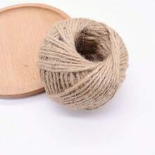 4mm X 100m/Rollo Cuerda de cáñamo a granel - Cuerda de cáñamo amarilla, adecuada para regalos de fiesta de Navidad, decoración del hogar, embalaje de regalos y coronas de carnaval - Multicolor - Ver 19