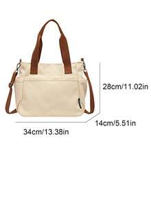 Bolsos bandolera portátiles con diseño de múltiples bolsillos, bolso tote de lona de gran capacidad para mujeres y hombres, bolsos funcionales para oficina, desplazamientos, gimnasio, bolso versátil de fin de semana para uso diario, bolso de viaje ligero, accesorios esenciales de viaje para la vuelta al colegio - Multicolor - Ver 10
