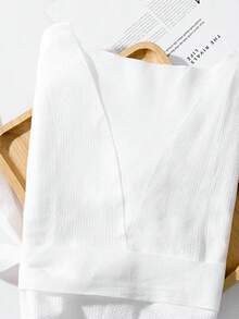 Disposable Bath Robe, Extra Long Bath Robe, Portable Travel Towel, Hotel Bathrobe, Unisex, All Season, Suitable For Travel And Business Trip (Random Color And Style) - White - View 4