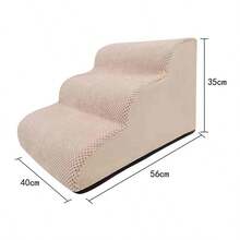 Cầu thang di động cho thú cưng - Bậc thang bằng xốp nhẹ cho giường/sofa của chó - Bề mặt chống trơn trượt, có thể giặt máy. - Nhiều màu - Xem 5