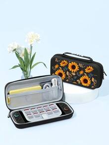 Accesorios de la consola de juegos Switch2 (2025), Funda protectora con estampado de flores margaritas, compatible con Switch2/Switch NS/Switch OLED/Lite, compatible con accesorios de consola de juegos Switch/Switch 2, juego completo, bolsa de almacenamiento, funda protectora Switch, mejor regalo compatible con jugadores de Switch - Multicolor - Ver 9